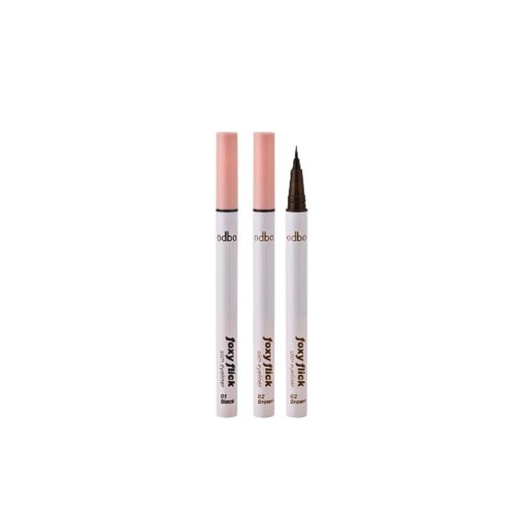 ของแท้·ส่งด่วน·ถูก Odbo Foxy Flick Slim Eyeliner #OD3022 โอดีบีโอ ฟอกซ์ซี่ ฟลิค สลิม อายไลเนอร์ x 1 ชิ้น dayse