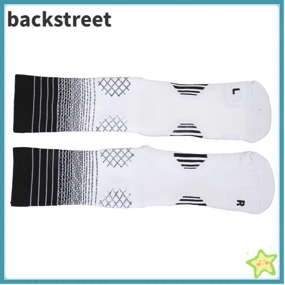 BACKSTAGEREETDV 2PCS Sport Crew Socks, Anti Slip Cushioned Basketball Socks, Basketball Supplies Bre