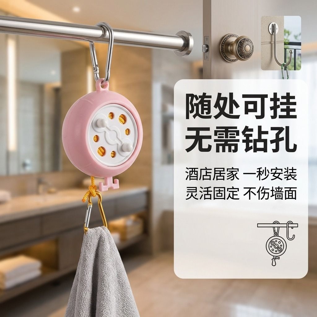 Travel Handy Tool Business Trip Hotel Portable Clothes Drying Indoor Outdoor Hotel Must-Have Clothes