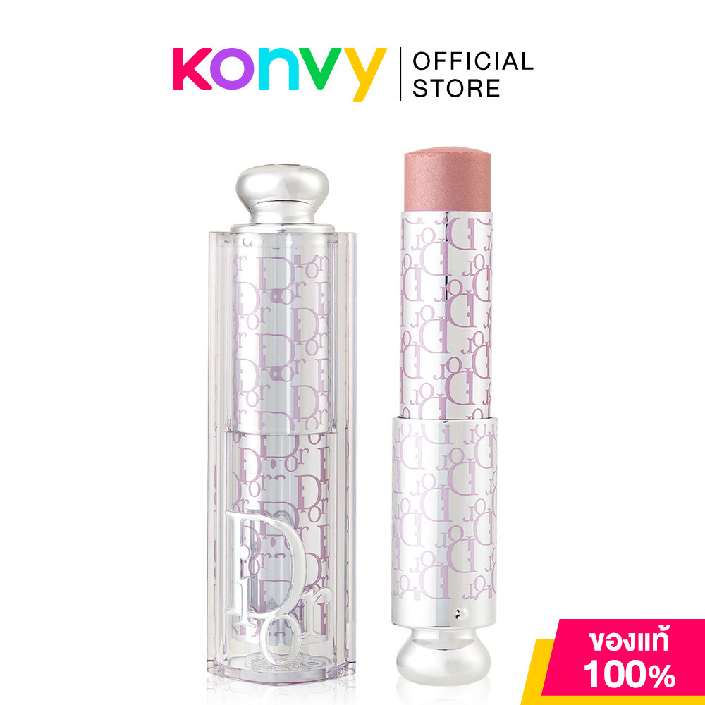 Dior Backstage Glassy Glow Stick 6g #001 Glazed Pink ไฮไลท์แบบแท่ง ดิออร์ มอบความโกลว์ฉ่ำวาว เปล่งประกายหลากมิติ.