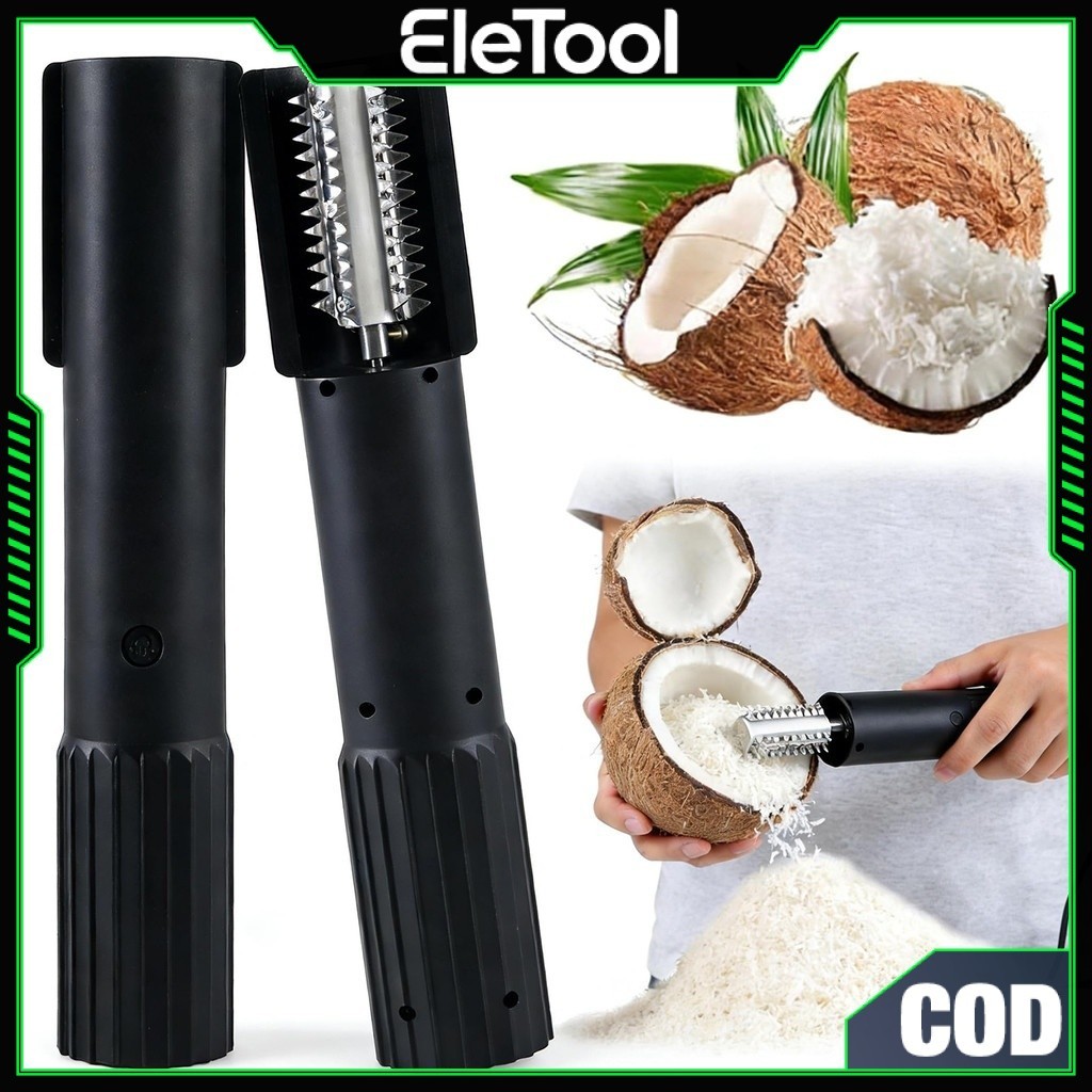 เครื่องขูดมะพร้าวไฟฟ้ามือถือไม้พาย เครื่องขูดมะพร้าวไฟฟ้าแบบไร้สาย Peeler Shredder Anti-Splashเครื่องขูดมะพร้าวแบบไร้สาย