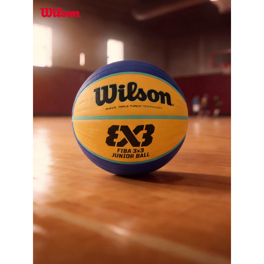 Wilson Wilson 3x3 Basketball Street Game No. 5 ลายคลื่น FIBA เด็ก 3v3 ลูกบอลพิเศษ