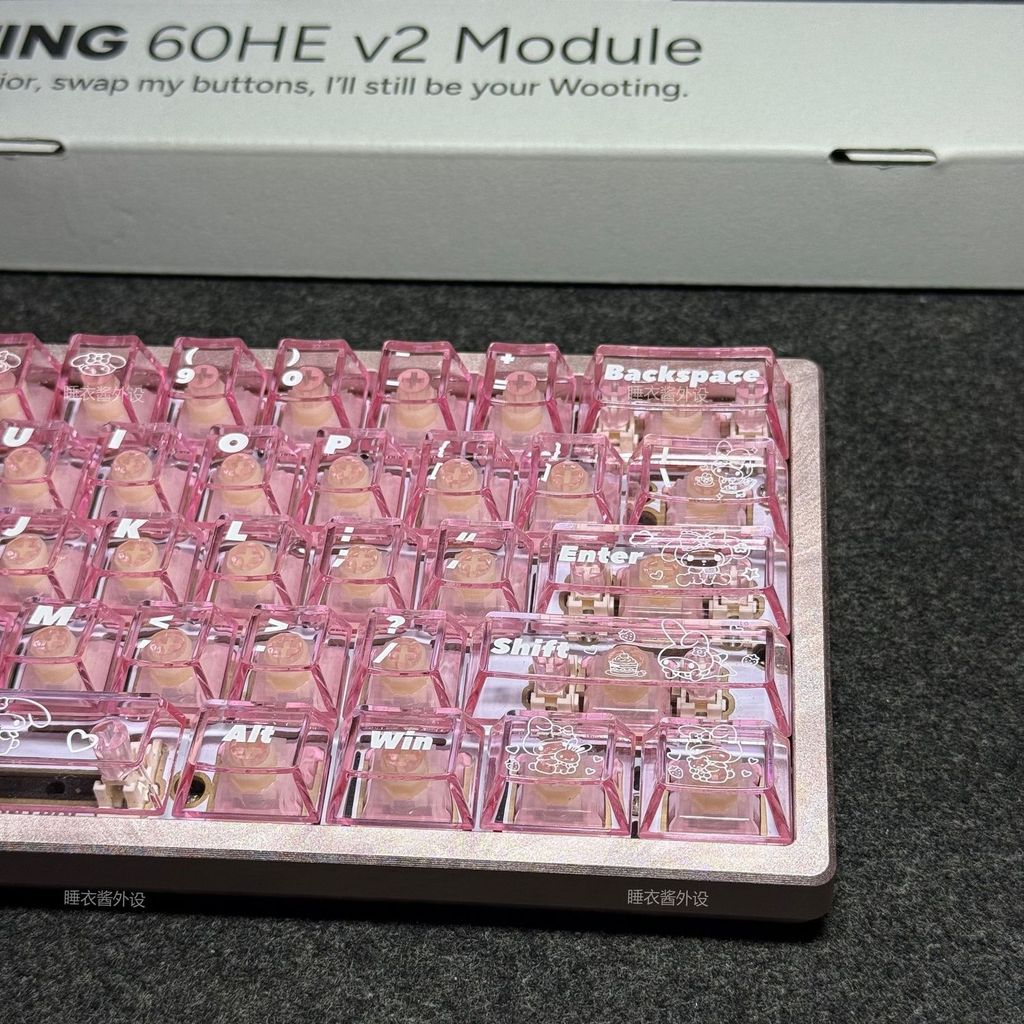 My Melody Keycap Cherry Profile 124 คีย์ PC Wooting IQUNIX EV63 การ์ตูน Mechanical Light Transmissio