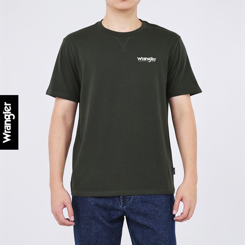 WRANGLER เสื้อยืดแขนสั้นผู้ชาย รุ่น WR S326MTSSF22 สีน้ำตาล