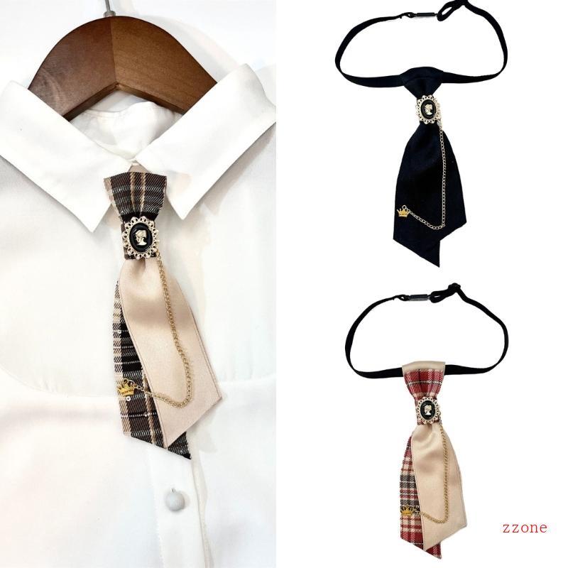 Zzz Ivy League เสื้อ Tie สําหรับไนท์คลับ Tassels Chain Tie Knotchfree กิจกรรมโรงเรียนชุด Tie สําหรับ