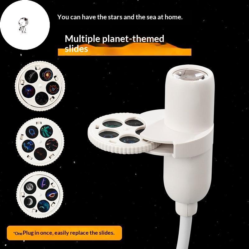 MOE USB Galaxy ไฟโปรเจคเตอร์ 360° โคมไฟฉายดาวโดยรอบแบบปรับได้ของขวัญวันเกิดในอุดมคติสําหรับวัยรุ่นเด็ก ไทย