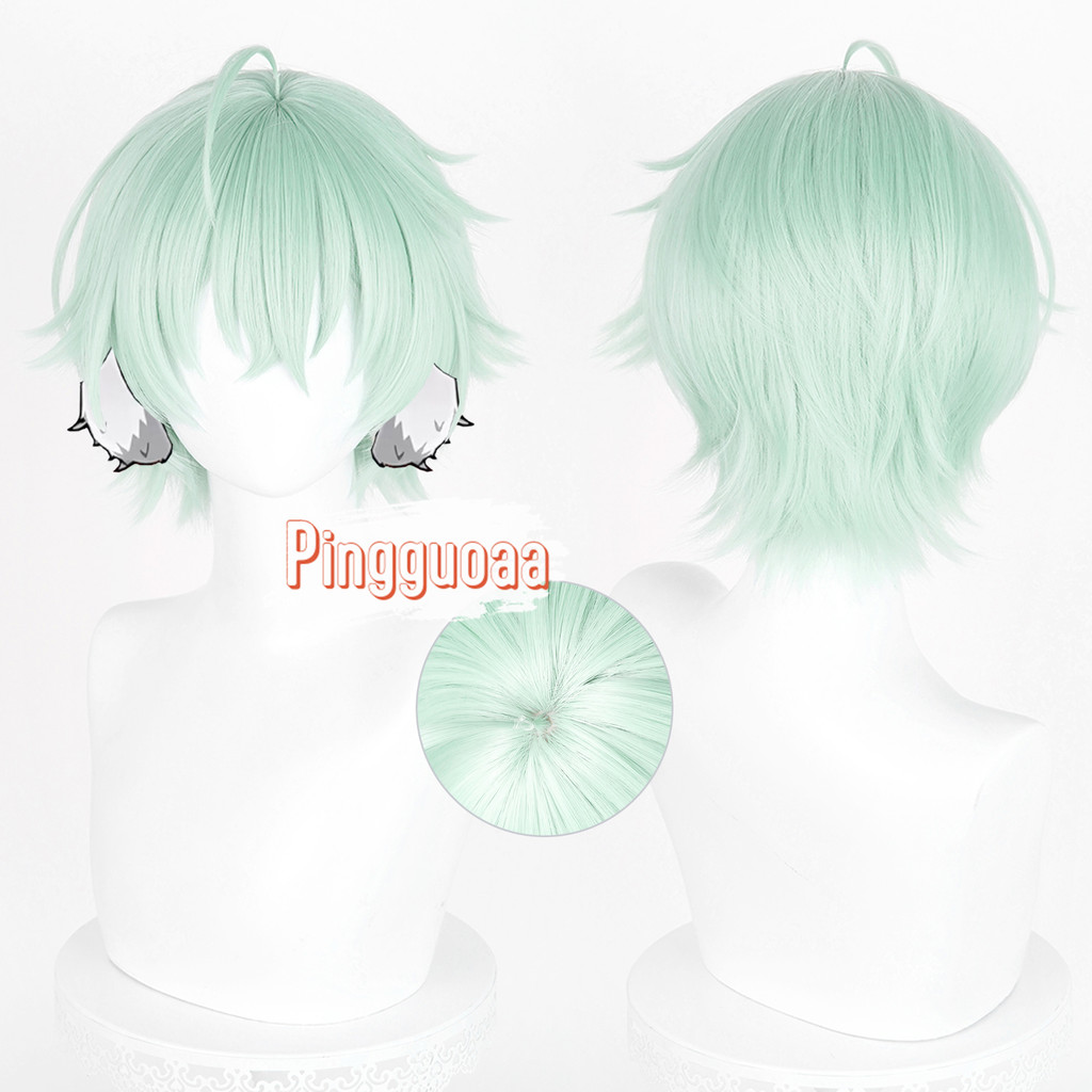 Manmei Genshin Impact Alyosha คอสเพลย์วิกผม 30 ซม.สั้น Man Wigs อะนิเมะสังเคราะห์ทนความร้อนผม