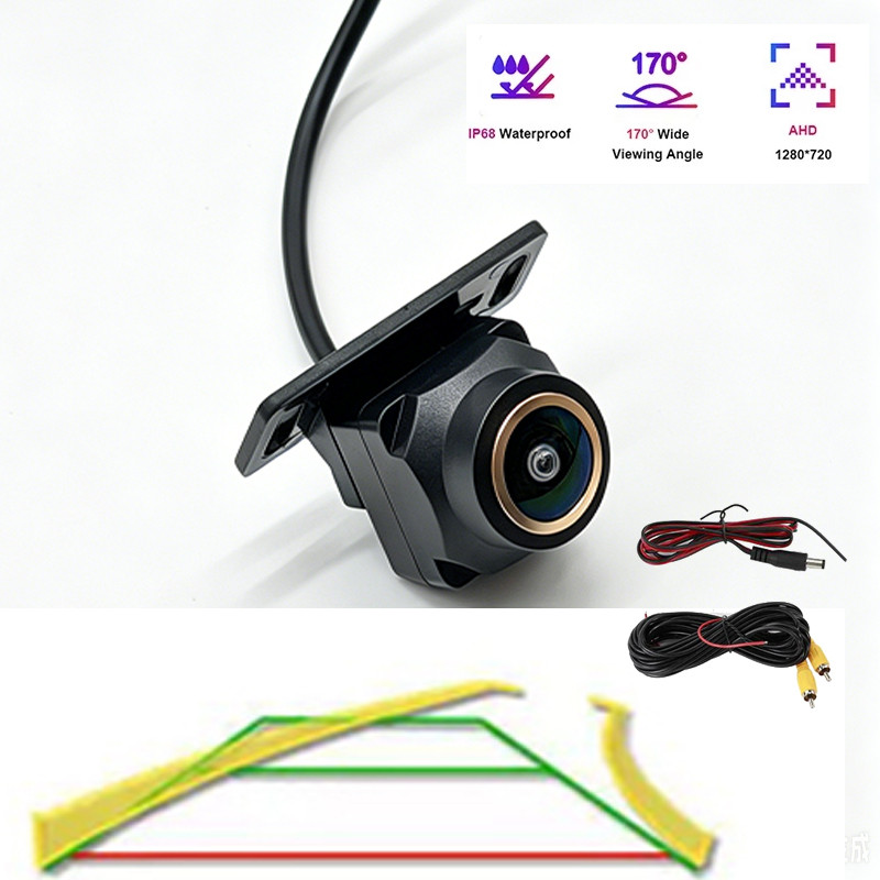 AHD 1080P กล้องถอยหลังด้านหน้าและด้านหลังรถยนต์ 170 เลนส์ฟิชอาย full HD night vision AHD กล้องถอยหลั