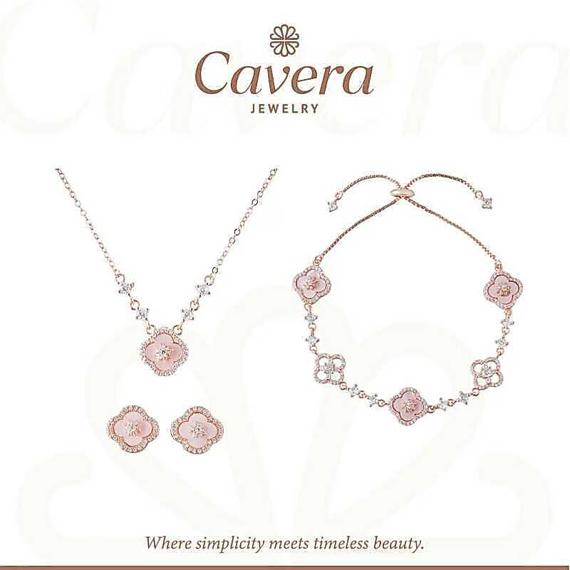 CAVERA สร้อยคอ ต่างหู สร้อยข้อมือ 8003 Series-Halo, รับประกัน 1 ปี