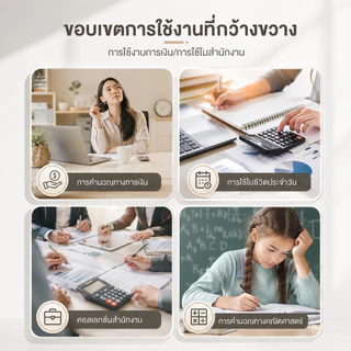 เครื่องคิดเลขพลังงานแสงอาทิตย์ แบบพกพา หน้าจอใหญ่ เครื่องคิดเลขดิจิทัลดีไซน์ใส A00130