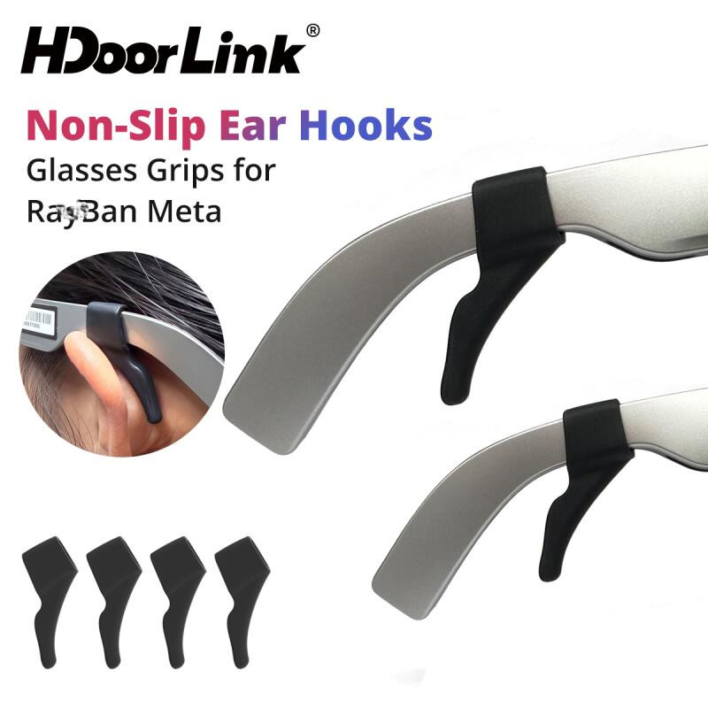HdoorLink 4 ชิ้นหู Hook Grip สําหรับ Meta/RayNeo/Xreal สมาร์ทแว่นตา Universal Anti-Slip ซิลิโคนยืดหยุ่นหู Hook