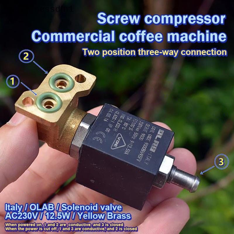 [Brightnessdin] 9000BH AC230V 2-Position 3-Way Electric Brass Solenoid Valve ปกติปิดประเภทสําหรับเคร