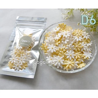 ดอกเดซี่ น้ำตาลแต่งหน้าเค้ก น้ำตาลตกแต่งขนม น้ำตาลกินได้ น้ำตาลกัมเพส ขนาด 1.8x1.8 cm