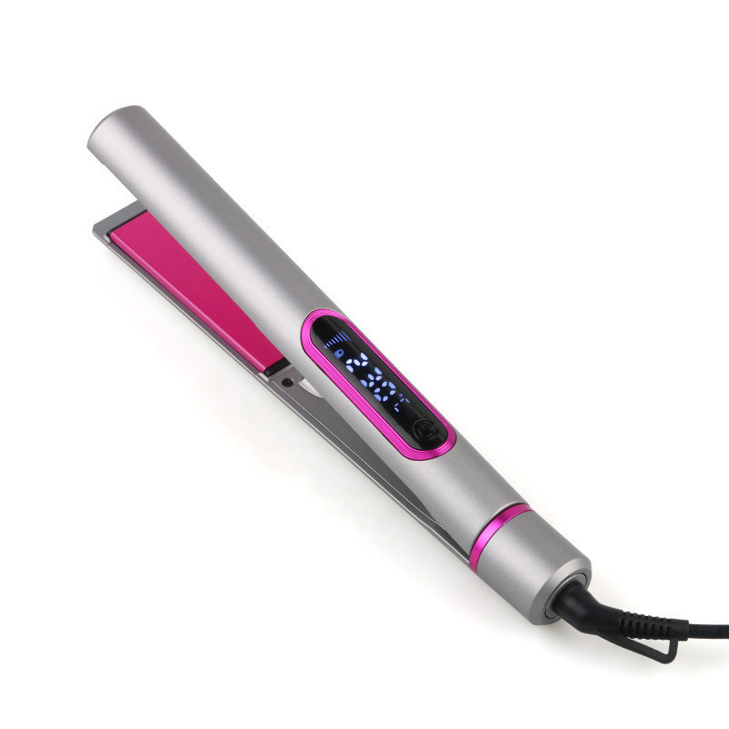 Mini hair straightener LED Digital display floating plate hair straightener, lightweight