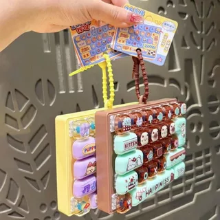 หยาบคาย ของเล่นปุ่มบีบอัด,26-คีย์ออกแบบน่ารักมินิคีย์บอร์ดจี้,มินิพวงกุญแจใสแบบ คู่-โทน จําลองแป้นพิมพ์แป้นพิมพ์พวงกุญแจกระเป๋าอุปก