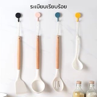 HOMEC ตะขอแขวนติดผนัง ตะขอ ตัวติดผนัง Wall hook ไม่ต้องเจาะ กาวติดแน่น ไม่หลุดง่าย 12ชิ้น 24ชิ้น คละสีขาวดำ