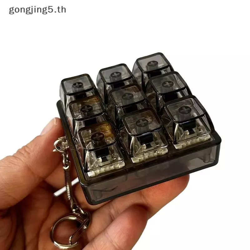4Key คีย์บอร์ดแกนเครื่องทดสอบ LED Keycap สวิทช์เครื่องทดสอบคีย์ของเล่นความเครียด Reliever พวงกุญแจแบบพกพาสําหรับ Gamer Office Home