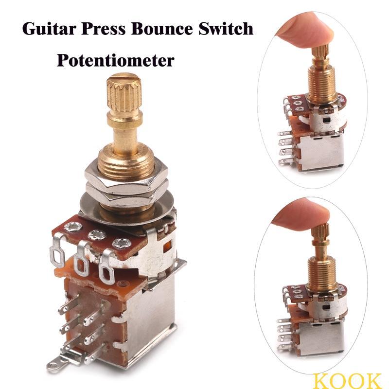 KOOK ปุ่มสวิทช์กีตาร์ A500K B500K A250K B250K กดควบคุม Potentiometer