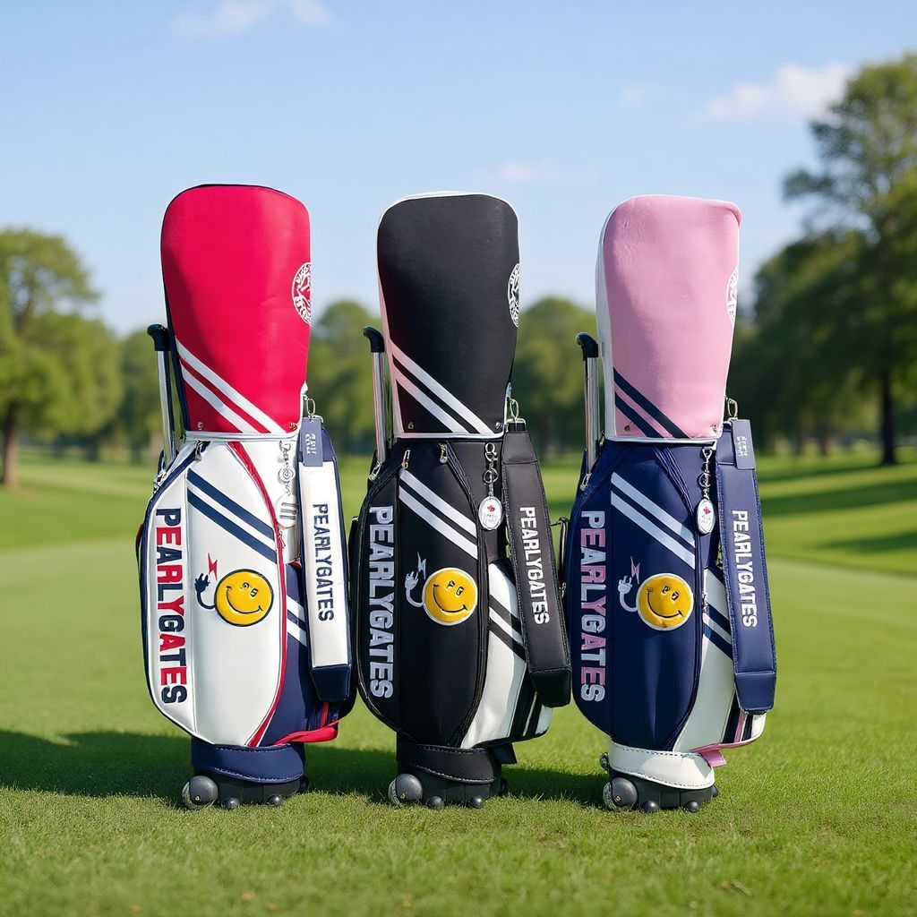 สไตล์ใหม่ PG Golf Bag Trolley Tug Ball Bag กระเป๋าคลับประณีต PG89 Smiley Face Ball Bag GOLF00