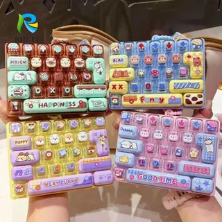 หยาบคาย ของเล่นปุ่มบีบอัด,26-คีย์ออกแบบน่ารักมินิคีย์บอร์ดจี้,มินิพวงกุญแจใสแบบ คู่-โทน จําลองแป้นพิมพ์แป้นพิมพ์พวงกุญแจกระเป๋าอุปก