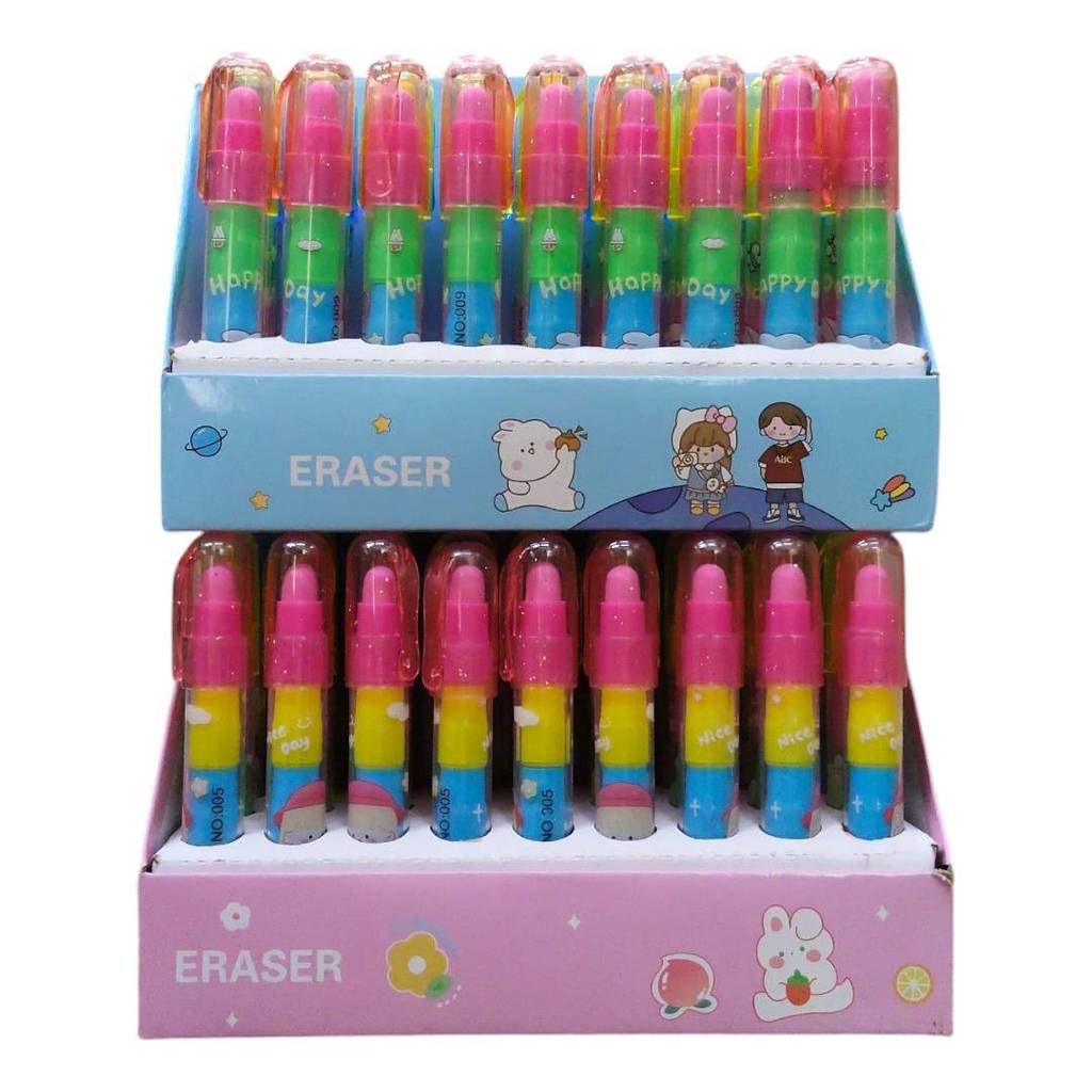 (ยกกล่อง 36 อัน) ยางลบต่อไส้ หัวธรรมดา , หัวปั๊ม