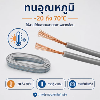 🎯10-50เมตร🎯 (เบอร์ 0.5) ANT สายไฟอ่อน Speaker Wire DC 2 × 0.5 sq.mm สายไฟแรงดันต่ำ เดินลอย สายเครื่องใช้ไฟฟ้า