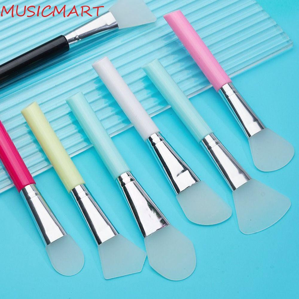 MUSICMART 7 ชิ้นชุดแปรงซิลิโคนมาส์ก, DIY Soft Facial Mud แปรงผสม, แปรงแต่งหน้ามืออาชีพเครื่องมือดูแลผิว Foundation Liquid เครื่องมือผู้หญิง