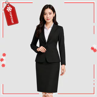 TOPCOAT กระโปรงทรงสอบ การตัดเย็บดี เนื้อผ้าพรีเมี่ยม มีซิปด้านหลัง (1) M-5XL