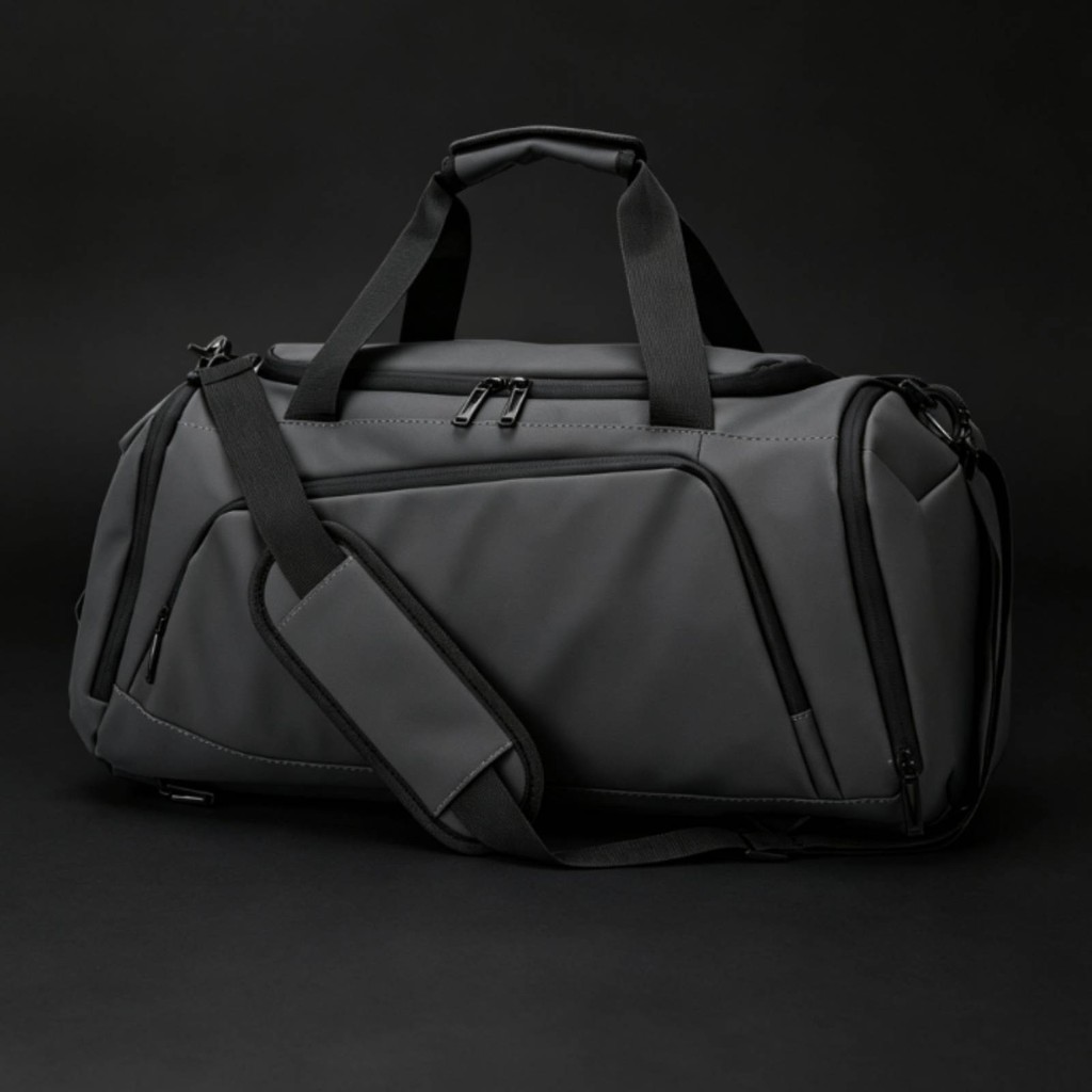 Travel Duffel Bag โครงสร้าง Duffel Bag พร้อมช่องรองเท้าที่ถอดออกได้ยาวนาน