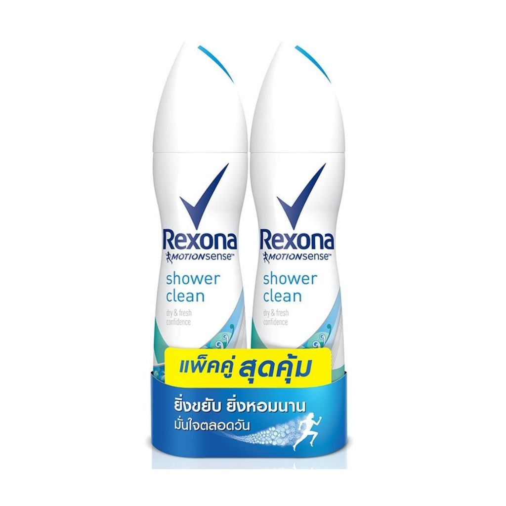 เรโซนา สเปรย์ชาวเวอร์คลีน Rexona Shower Clean Spray Spray 135ml. Pack2
