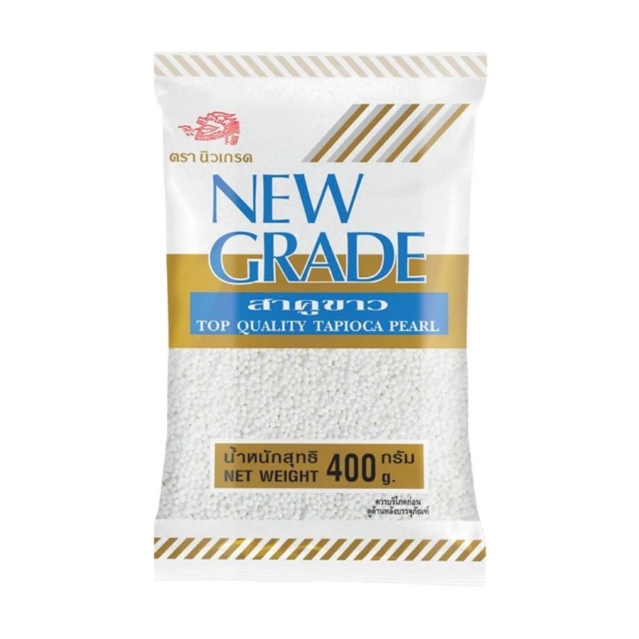 นิวเกรด สาคูขาว New Grade Tapioca Pearl 400g.
