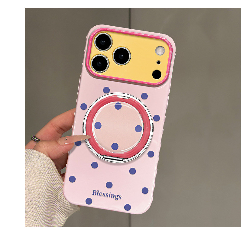 [ลายจุดเรียบง่ายสไตล์ใหม่] เคสโทรศัพท์ iPhone 17promax16/15 วงเล็บ 14/13 ซิลิโคน 12/11 กันกระแทก