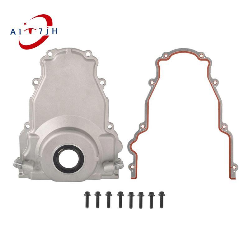 [A7A ใหม่]551589 ฝาครอบเวลา W/ 10AN Turbo น้ํามันท่อระบายน้ําสําหรับ Gen 3 4.8L 5.3L 5.7L 6.0L