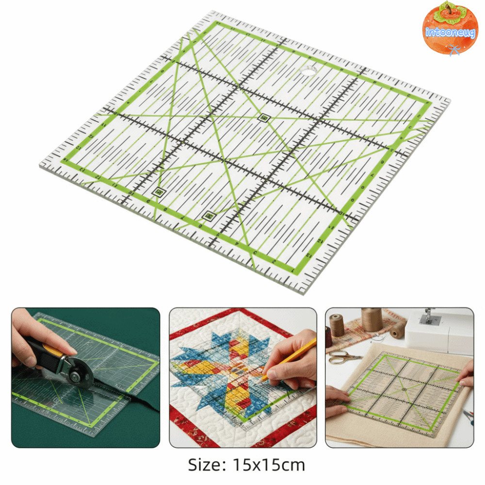 INTOO Quilting Rulers, Mark Multi-Size Square Quilting Rulers,คุณภาพสูงวัสดุอะคริลิค Quiltersเครื่อง