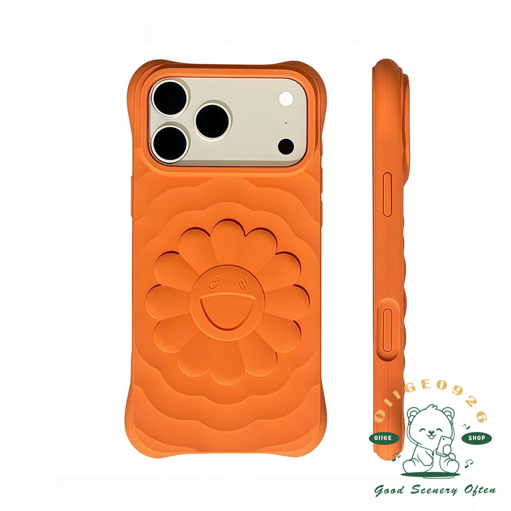 สี่มุมป้องกันการล่มสลายของเหลวดอกทานตะวันแม่เหล็กเคสโทรศัพท์ Iphone17 Pro Max 16 15 ปลอกสําหรับเคส IPhone ซิลิโคนนุ่ม TPU + PC กันกระแทก