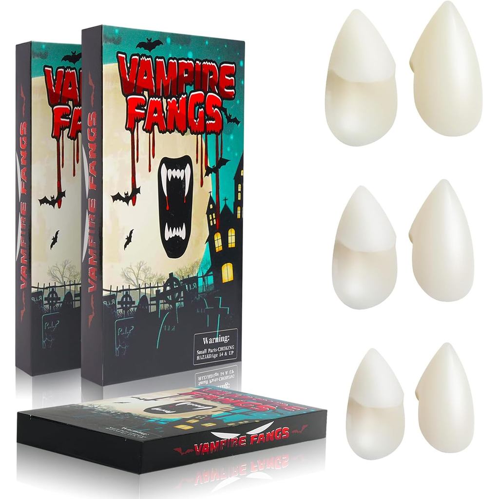 YVELINES 3 ขนาด Vampire Tooth Fangs Vampire สําหรับผู้ใหญ่