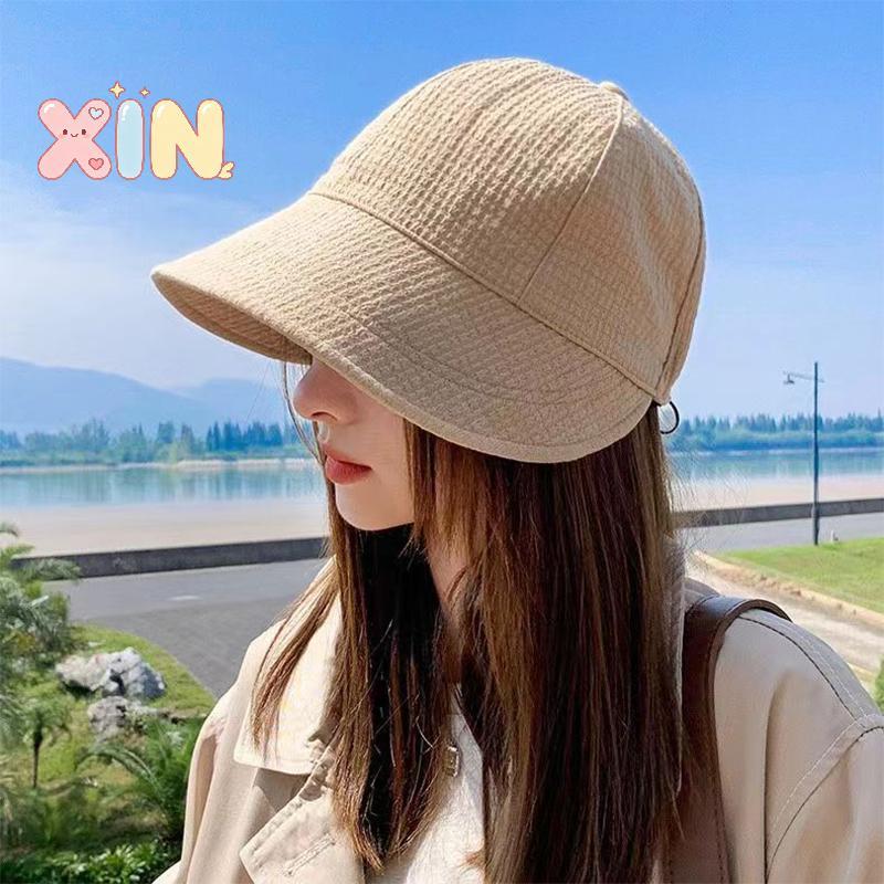 ^N^ ฤดูร้อนใหม่หมวกชายหาด Big Visor หมวกกันแดดสําหรับผู้หญิงกลางแจ้งป้องกันรังสียูวีด้านบนที่ว่างเปล่ากีฬาเบสบอลหมวก
