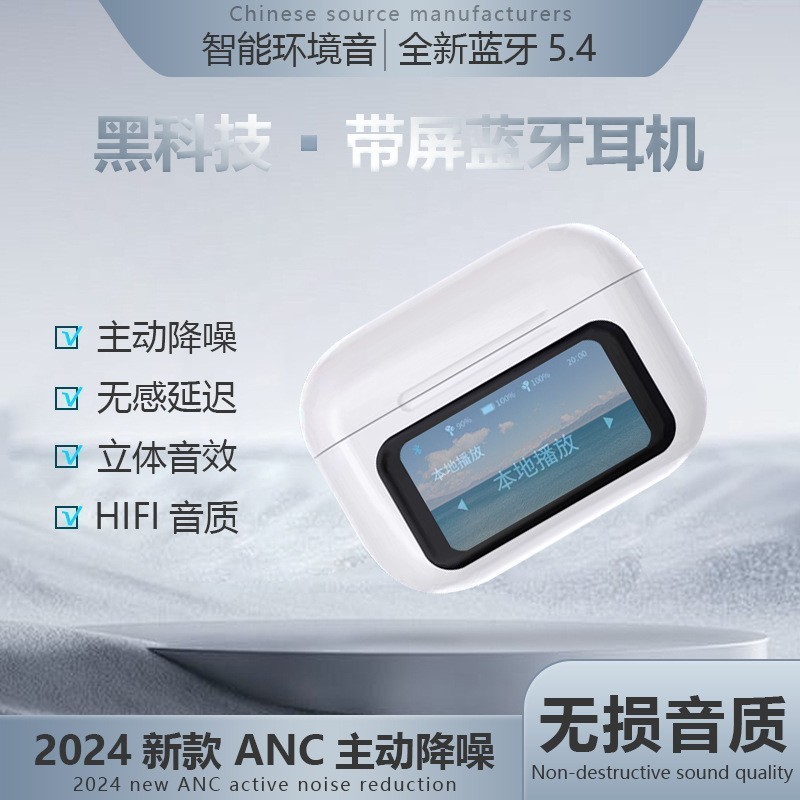 A9 Pro 5th Gen Smart AI การแปลหูฟังบลูทูธหน้าจอสัมผัส ANC