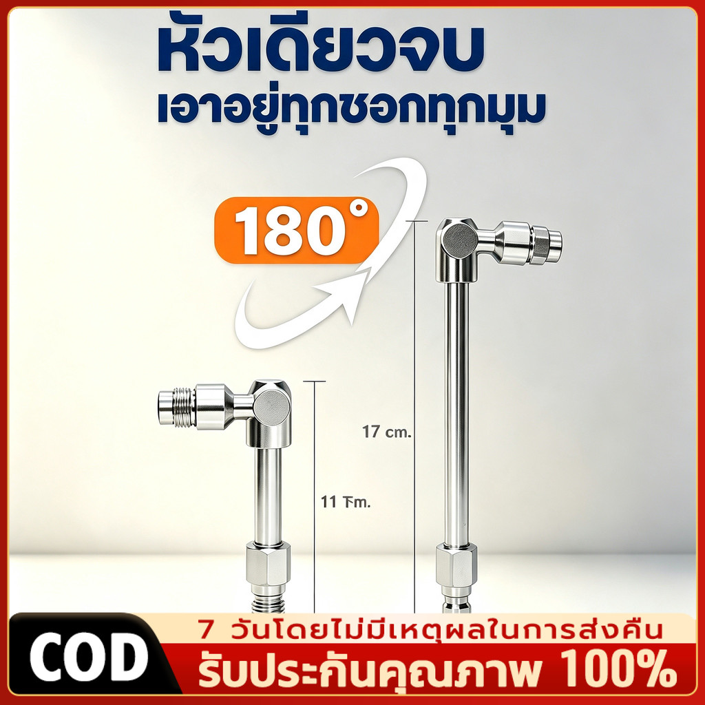 หัวฉีดล้างแอร์ ปรับได้ 180องศา รุ่นSN02 SN03 ขนาด 14-20cm