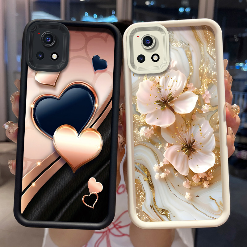 เคสโทรศัพท์สําหรับVivo Y52s 5G/IQOO U3/Y72 5G (India)/Y31s 5Gการ์ตูนสัตว์กระต่ายแมวรูปแบบปลอกกันกระแ