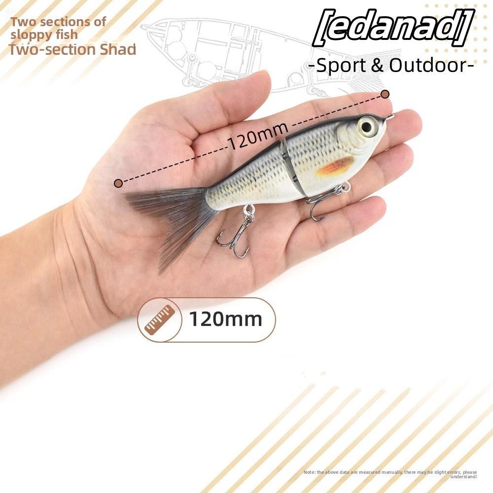 EDANAD Bass Lure, Glide Action Style Trout Wobbler, การออกแบบข้อต่อประสิทธิภาพสูง Hard Baits Wobbler