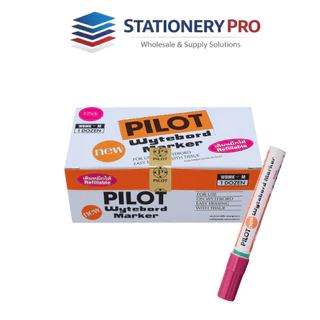 [ยกโหล] ปากกาไวท์บอร์ด Pilot หัวแหลม เติมหมึกได้ (จำนวน12 ด้าม)