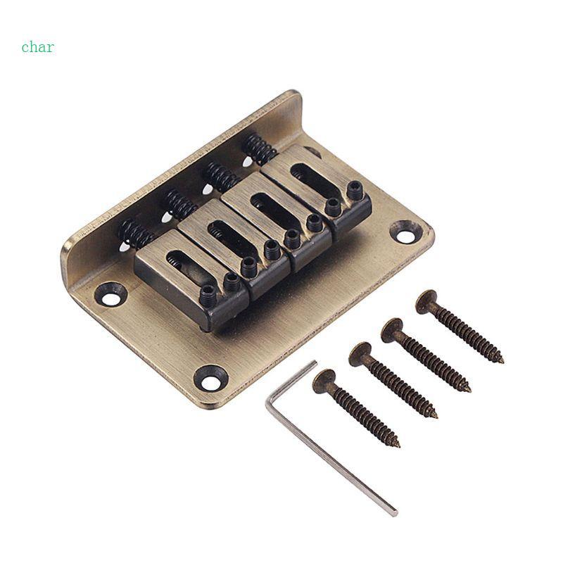 Char 4 String Vintage Bridge สําหรับกล่องกีตาร์ Ukulele อะไหล่อุปกรณ์เสริม