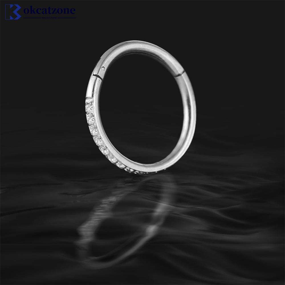 OKCATZONE 1 PC สแตนเลสรอบ Hoop เจาะเครื่องประดับอเนกประสงค์จมูกหู Septum เครื่องประดับ Unisex Punk B