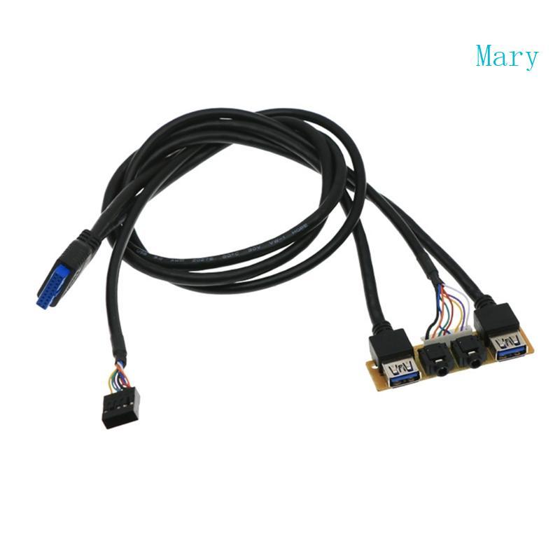 Mary คอมพิวเตอร์ USB3 0 + USB2 0 สําหรับพอร์ตแจ็ค IO บอร์ดสายเคเบิลภายใน HUB Wi