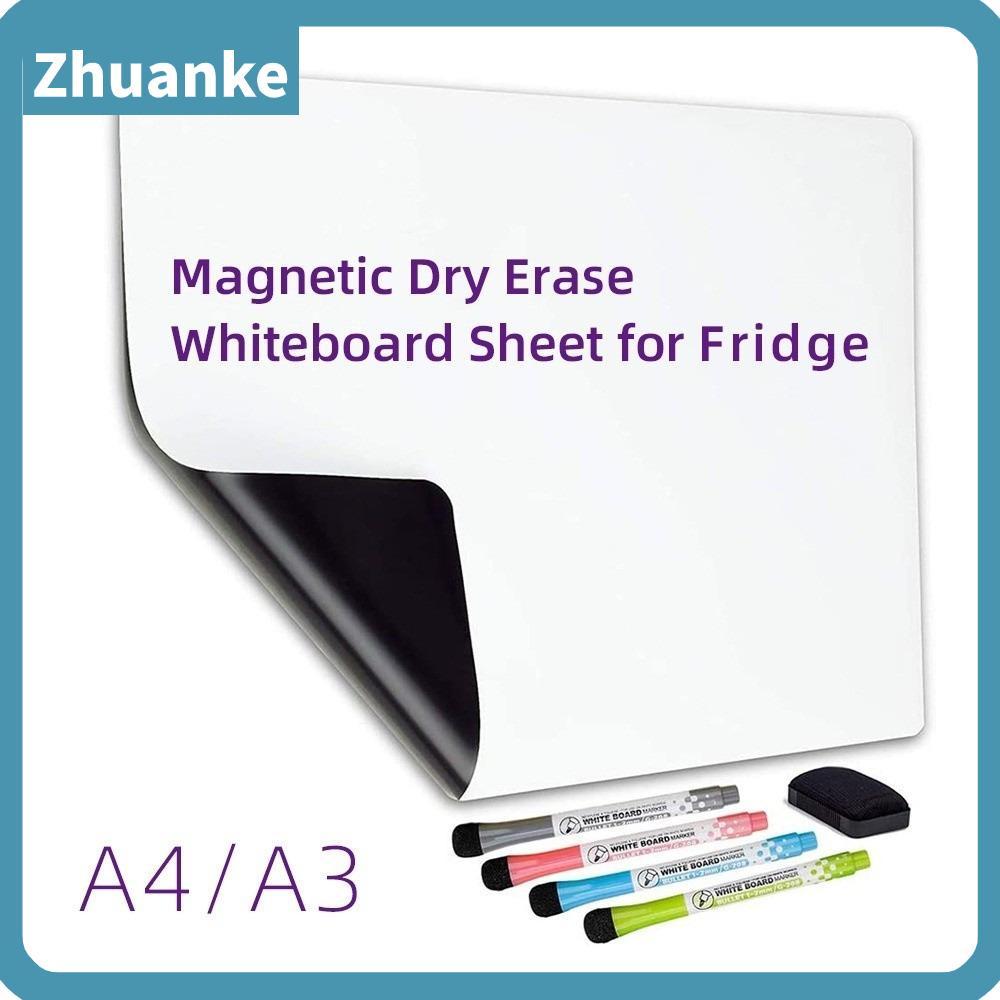 ZHUANKE บันทึกแม่เหล็กตู้เย็น, แม่เหล็ก A3/A4 กระดานลบแห้งแม่เหล็ก, DIY Erasable ยืดหยุ่น WhiteBoard