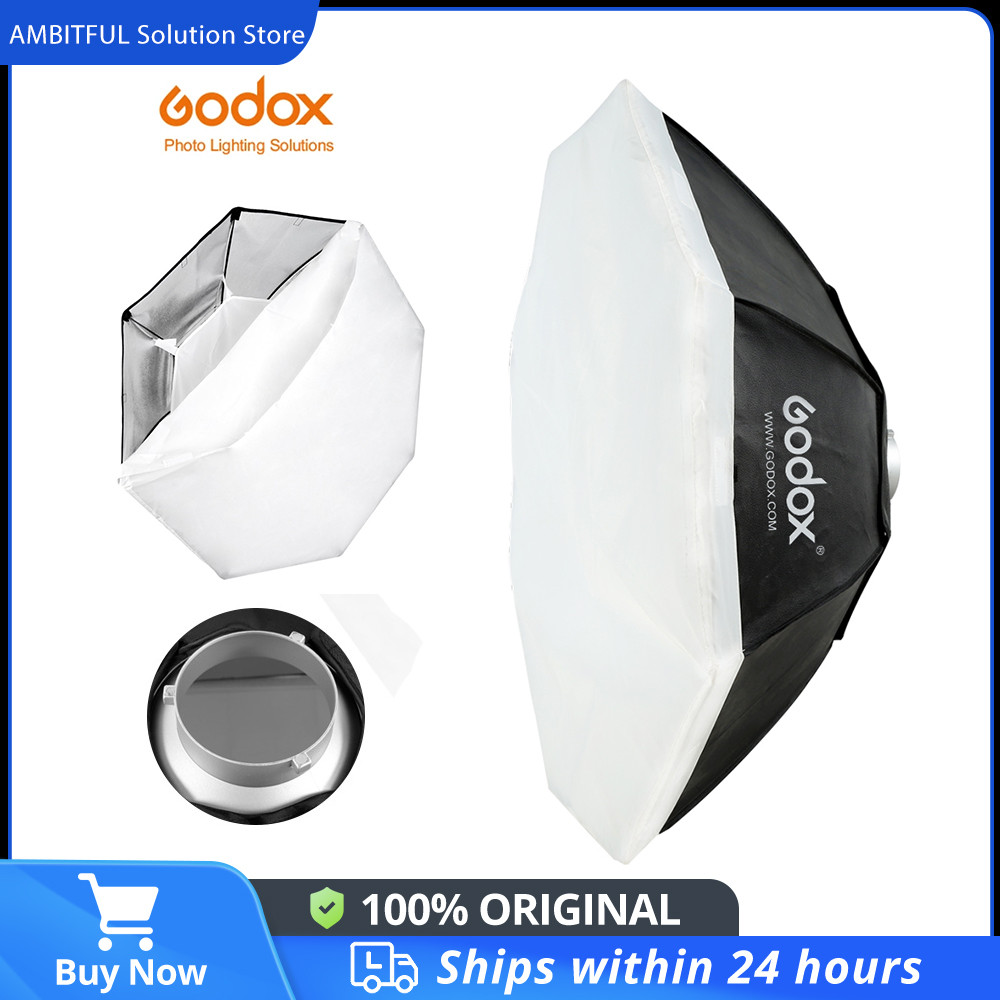 Godox Octagon Softbox 95 ซม.120 ซม.140 ซม.มองภาพสตูดิโอกล่องนุ่มพร้อม Bowens mount สําหรับแฟลชและ LA