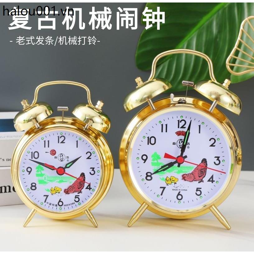 Hefei ไก่จิกข้าว Clockwork นาฬิกาปลุกทองแดง Retro Nostalgic