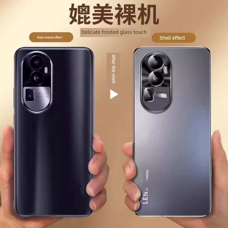 เคสออปโป้a18 เคสoppoa18 เหมาะสําหรับ opporeno10 เคสโทรศัพท์ reno10pro สไตล์ใหม่ Frosted รวมทุกอย่าง 