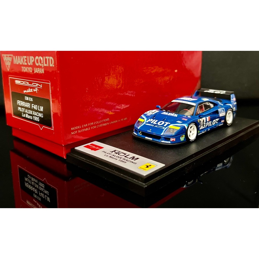 ทําให้ 1/43 法拉利 F40 LM จอภาพMango REM036 FERRARI F40 LMPILOT ALDIK RACINGLeMans 1995 ขยาย!
